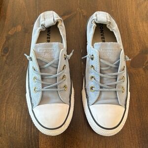 Converse Chuck Taylor All Star Shoreline Womens 8.5 Blue Good Slip On Sneakers